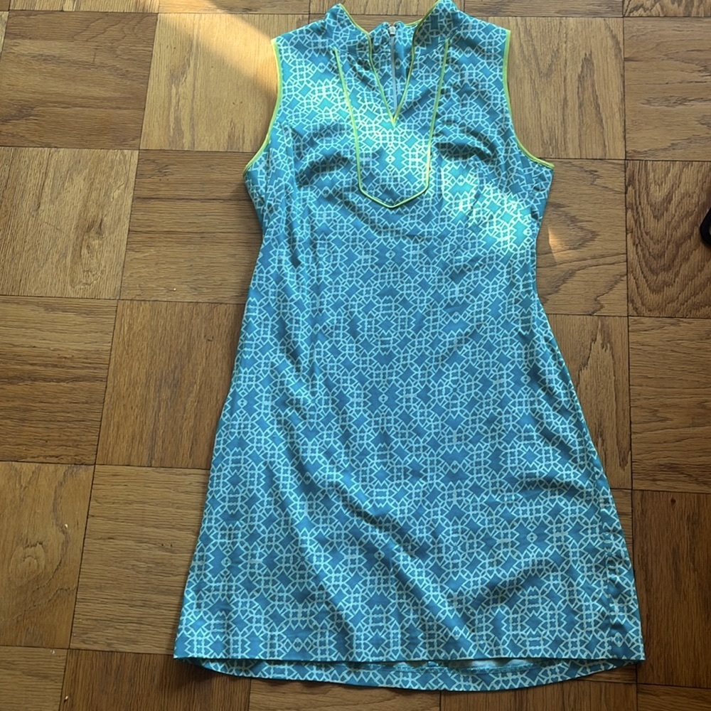 Lilly Pulitzer Shift Dress Blue White Womens Size 8 GUC